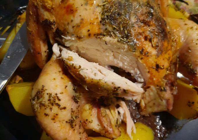 Roast Chicken With Lemon Rosemary Butter