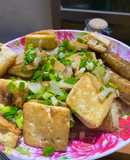 Đậu nhồi thịt tẩm hành lá