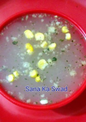 A picture of Sweet corn soup.