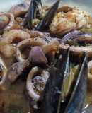 Cazuela de Mariscos, bien Argentina y Pascual