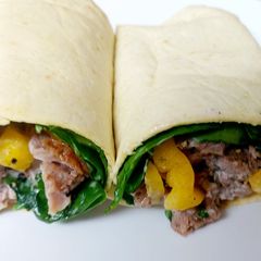 A picture of My Roast Beef & Black Pepper Wraps with Spinach 🤩.