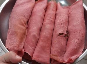 Foto de Panquecas de beterraba sem glúten e sem lactose