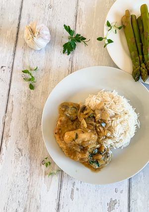A picture of Creamy Garlic Chicken & Mushroom.
