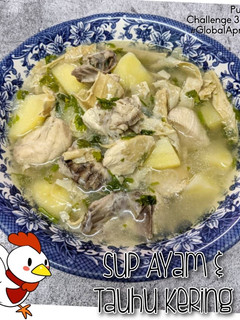 Gambar Sup Ayam & Tauhu Kering