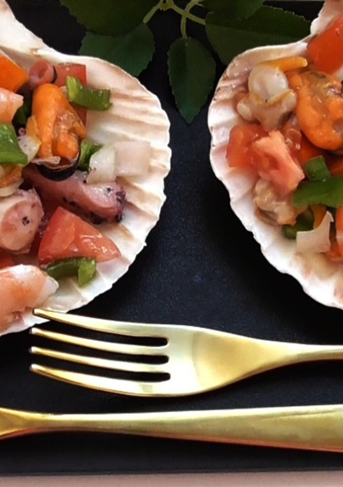 Una foto de Salpicón tierra y mar (delicioso e ideal para fiestas)