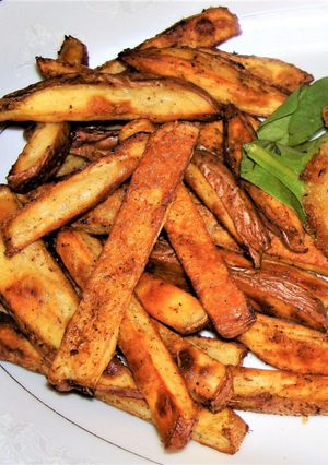A picture of Oven-Baked Cajun-Spiced Potatoes, Jon Style.