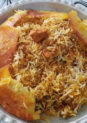عکسی از دستور مرغ لا پلو مامان پز😍