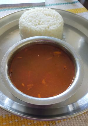 A picture of Tomato Rasam.