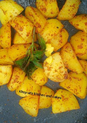 A picture of Buttered potatoes suya wadges.