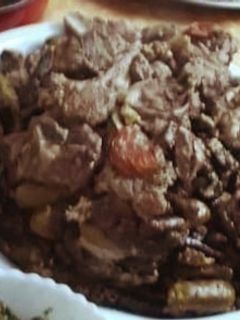 صورة لوصفة ورق عنب مع كوسا وريش غنم