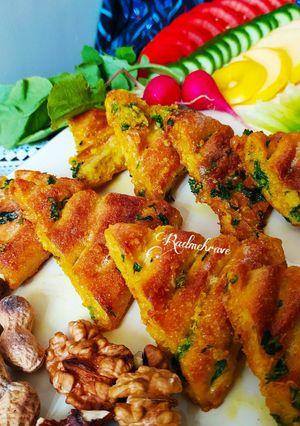 عکسی از دستور نان طعم دار تخم مرغ جعفری