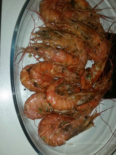 Una foto de Gambones a la plancha