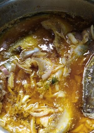 A picture of Steamed Pabda with mustard paste.