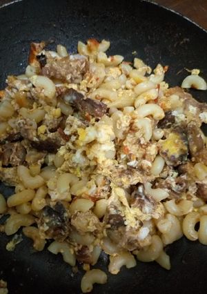 Foto resep Makaroni tempe telur kokita balado anak kos sahur