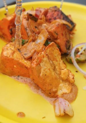 A picture of Tandoori paneer tikka.