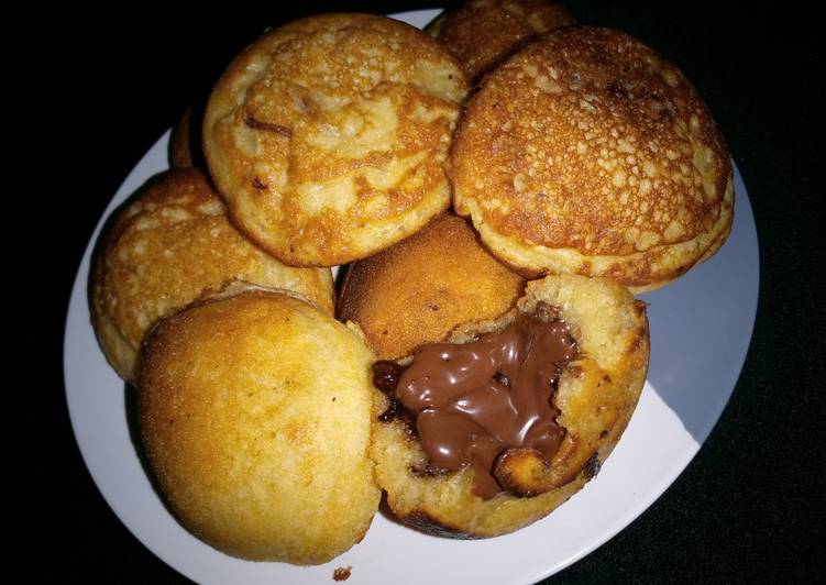 Chocolate filled pancake