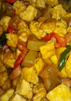 Foto resep Tumis kulit sapi tahu