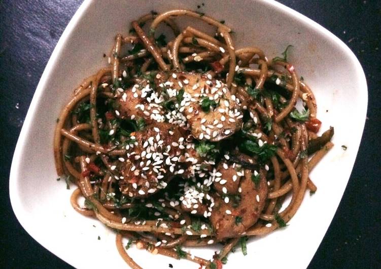 Bagaimana Menyiapkan Spaghetti Chicken Teriyaki, Bikin Ngiler