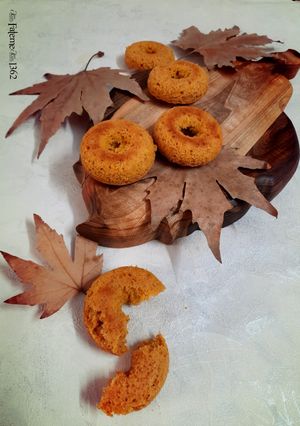 عکسی از دستور دونات کیک کدوحلوایی