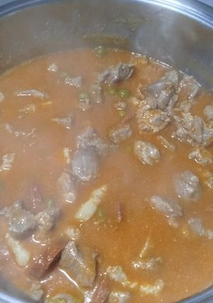 Una foto de Cabezada de cerdo en salsa