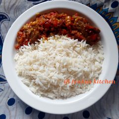 A picture of Palm oil beef stew.