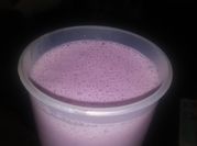 A picture of almond milk drink