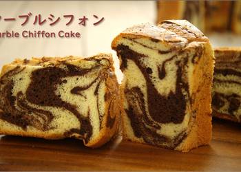 The New Way Make Recipe Cocoa Marble Chiffon Cake Delicious and Healthy