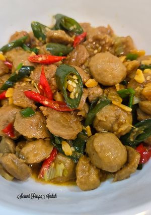 Foto resep Oseng Bakso Kecap