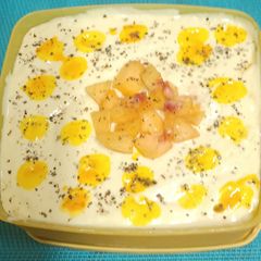 A picture of 🍑Peach 🍑, Saffron & Cardamom Shrikhand Fro Yo (No Cook Recipe) (Vrat Special).