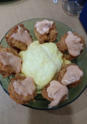 Foto resep Udang mayonaise rice bowl