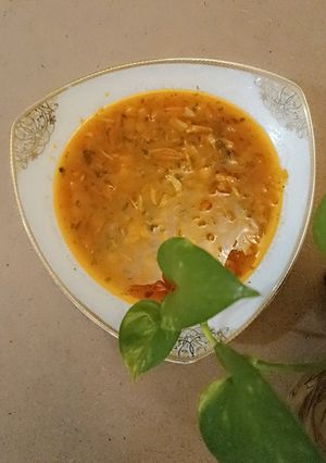 عکسی از دستور سوپ مرغ