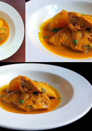 A picture of Murgir Mangsho'r Jhol.