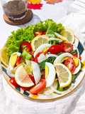 Vegetable Salad with Lemon Honey Dressing