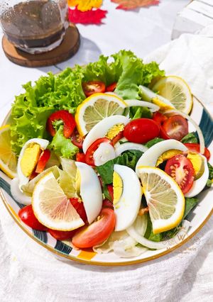 Foto resep Vegetable Salad with Lemon Honey Dressing