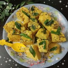 Instant khaman dhokala A picture of Instant khaman dhokala.