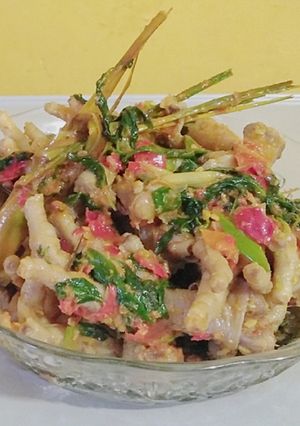 Foto resep Ceker ayam rica-rica daun kemangi