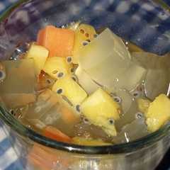 A picture of Cocktail / Es buah pepaya nanas.