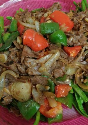 Foto resep Tumis Daging Sukiyaki, Baby Kailan dan Baby Buncis