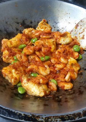 Foto resep Udang balado telor dadar