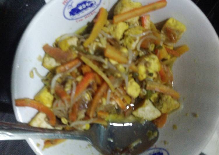 Oseng toge tahu wortel