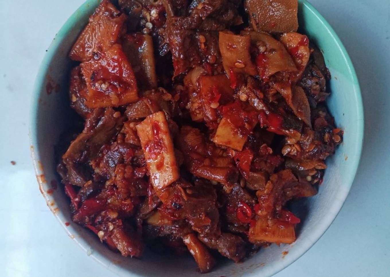 Babat, Paru, Usus Sapi Gongso (jerohan sapi)