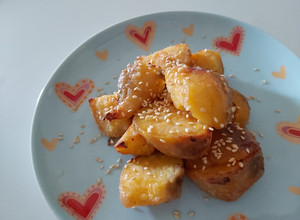 拔絲地瓜(氣炸鍋) 的食譜成品照片
