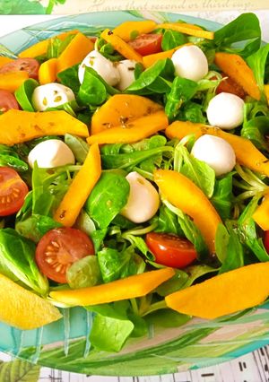 Una foto de Ensalada de melocotón