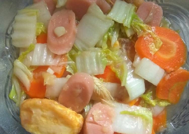  Resep Capcay sapo tahu  udang sosis oleh Widhi Dhias Cookpad