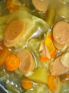 Foto resep Sayur Sop Sosis Bumbu Ulek