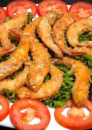 Hình của món Tôm sốt trứng muối.