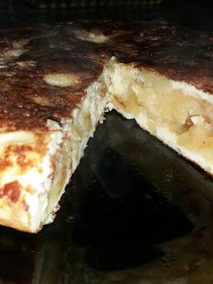 Una foto de Tortilla Española con cebolla frita crujiente