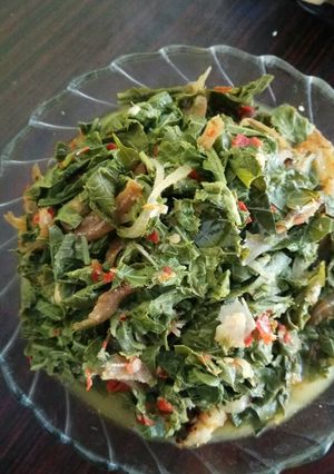 Foto resep Oseng Daun Singkong Teri