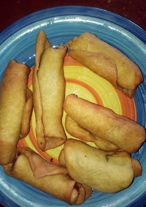 A picture of Fish Rolls.