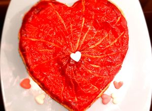 Une photo de Galette cœur pomme cassis